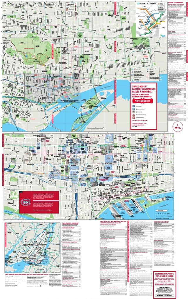 Montreal sights map