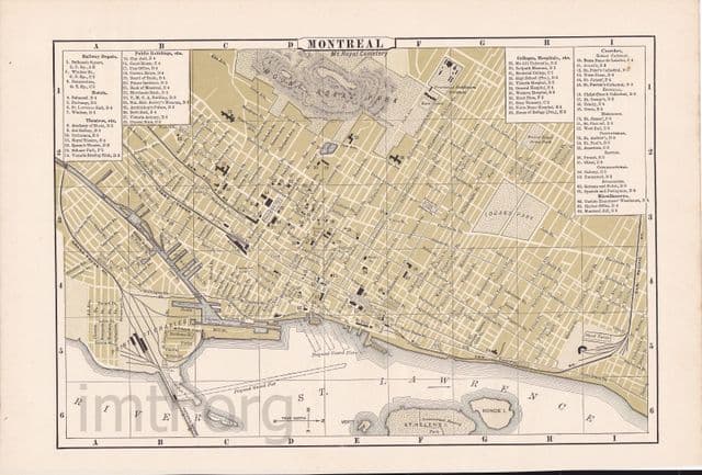 Montreal historical map